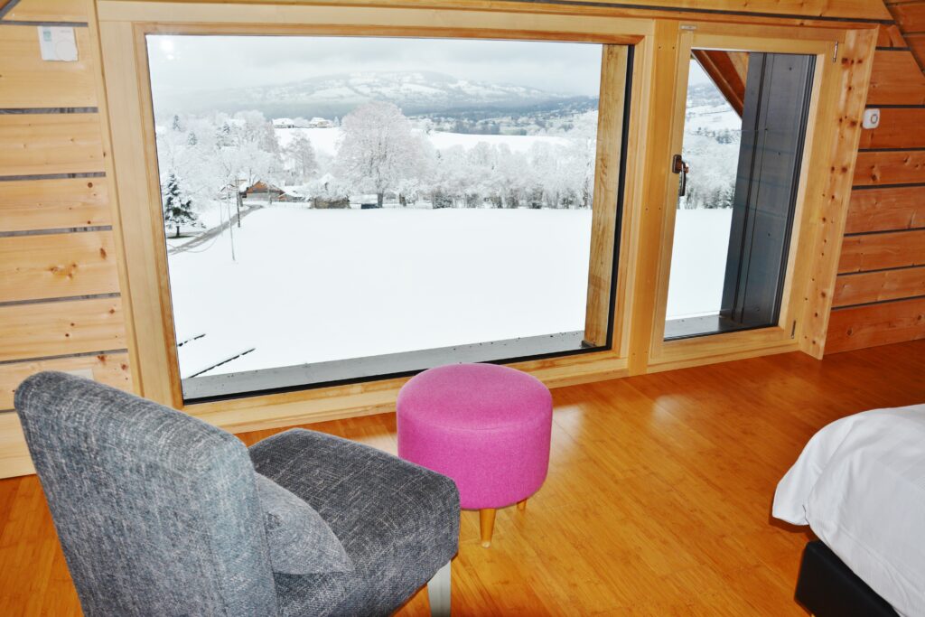 Vue hiver chambre de la chouette